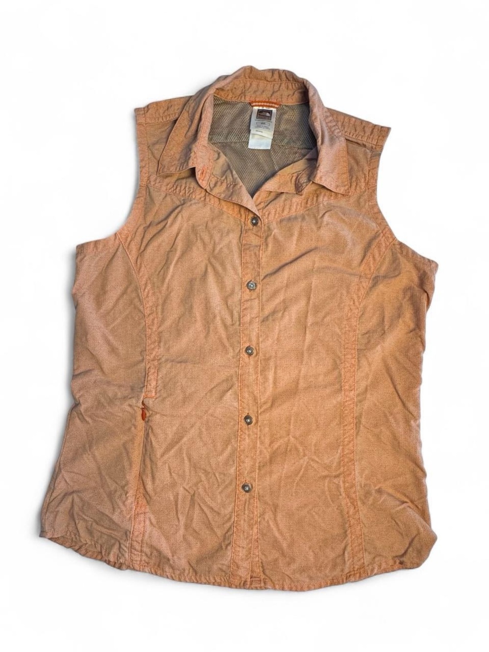 The North Face Women's Sleeveless Button-Down Hiking Orange Shirt Med – Gorpcore